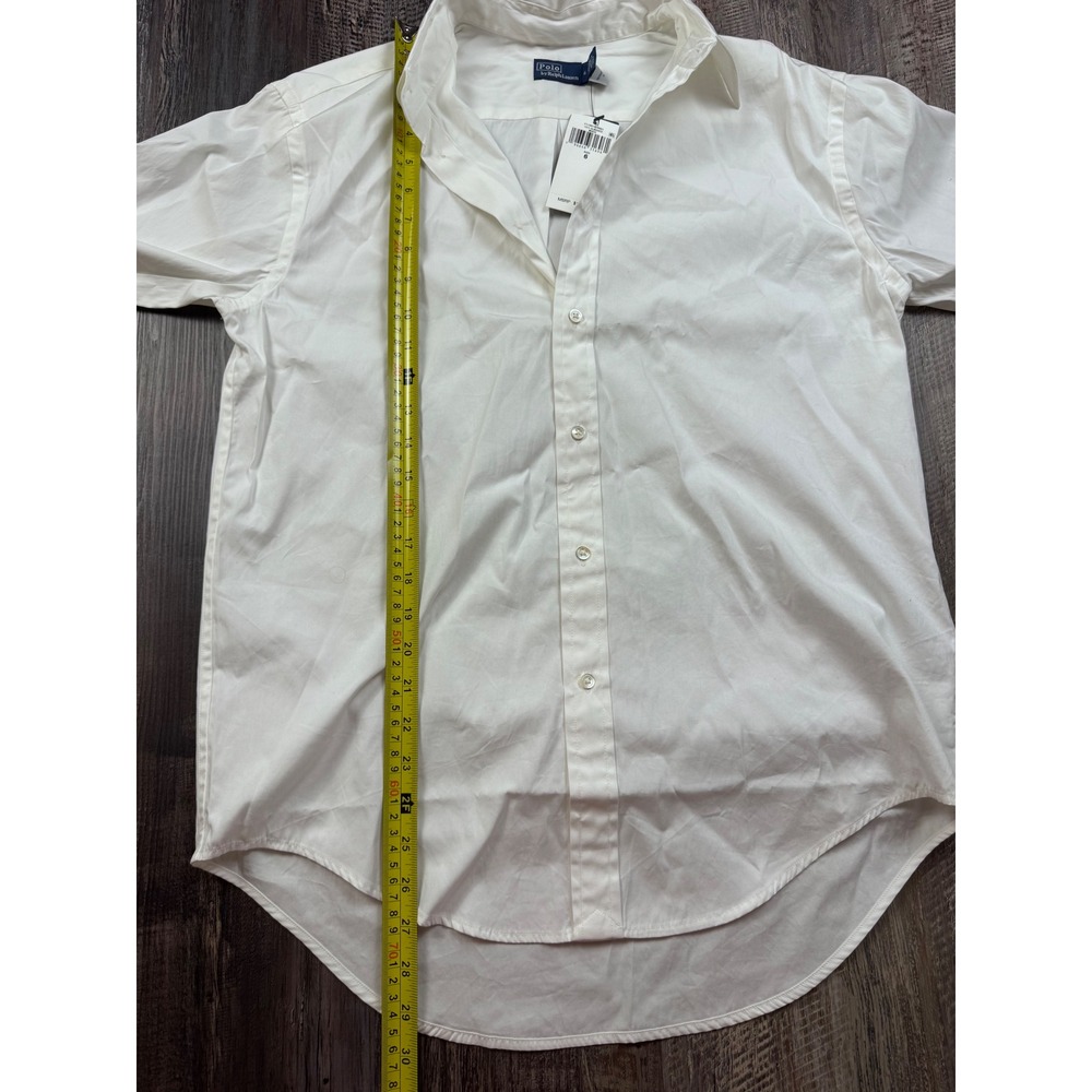 Polo Ralph Lauren Womens White Cotton Button Down Shirt Size 6 New With Tags - Picture 6 of 9